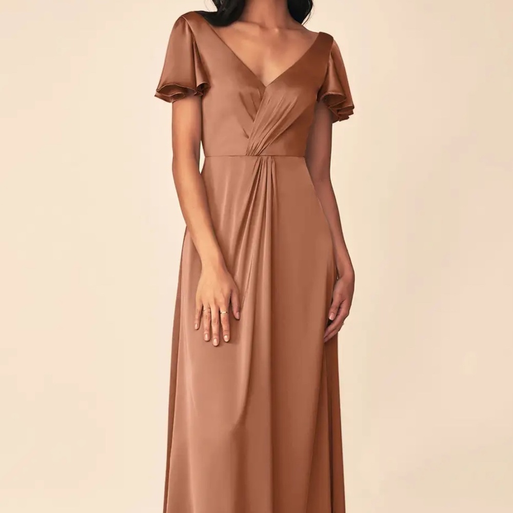 Soren Stretch Satin Dress Azazie Bridesmaid Dress